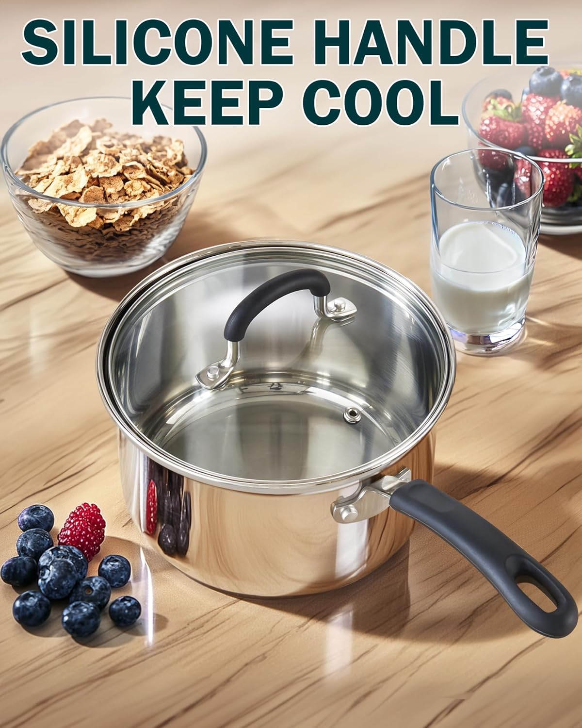 2-Quart Long Handle Double Boiler