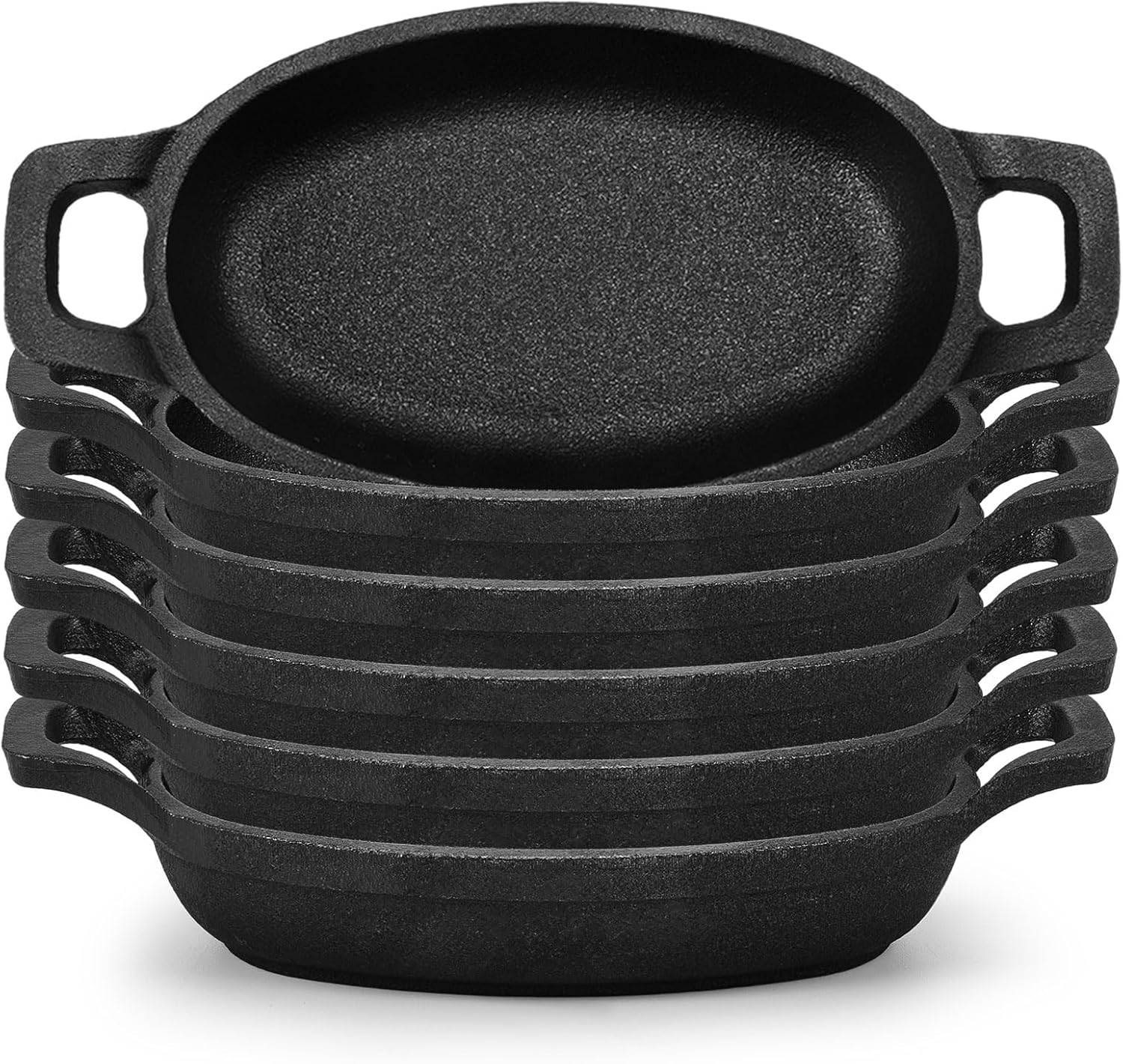 Compact 6-Piece Mini Cast Iron Skillet Set