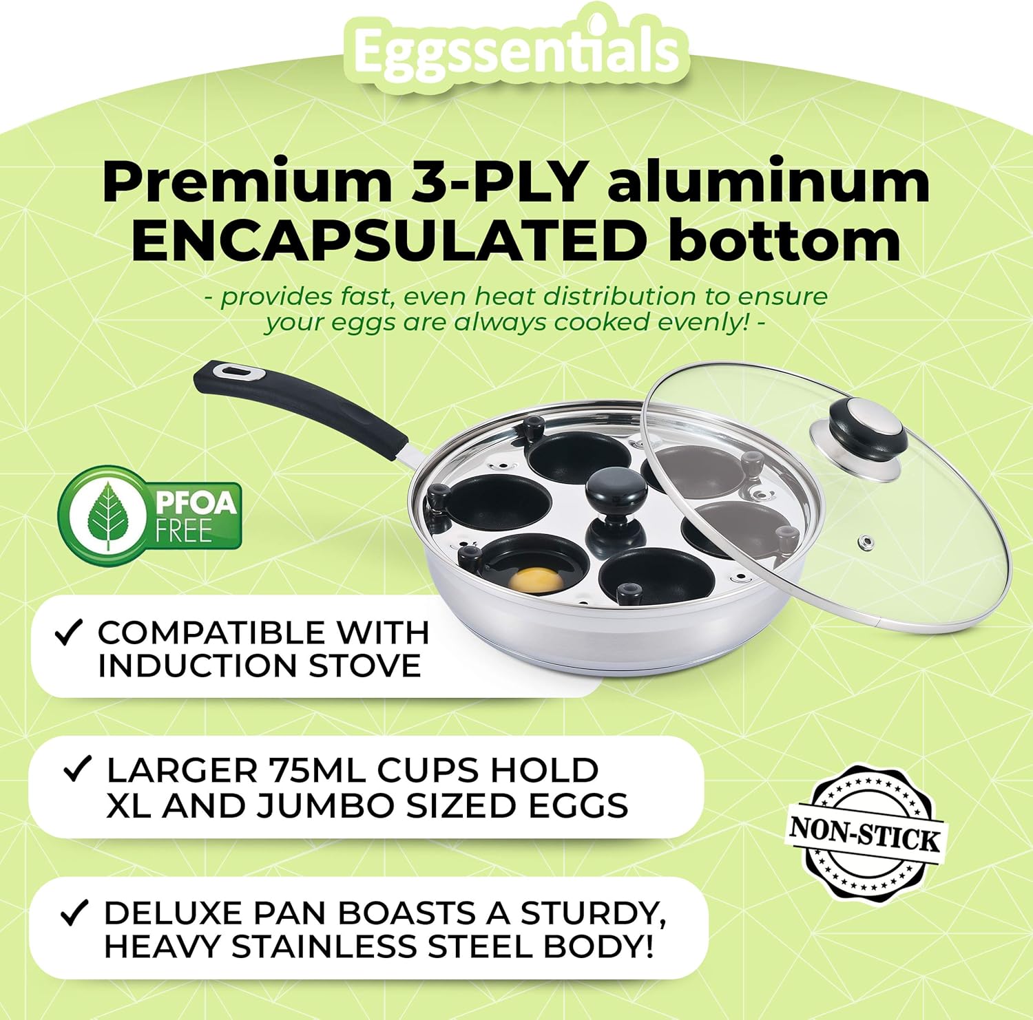 Eggssentials Nonstick Poacher Pan