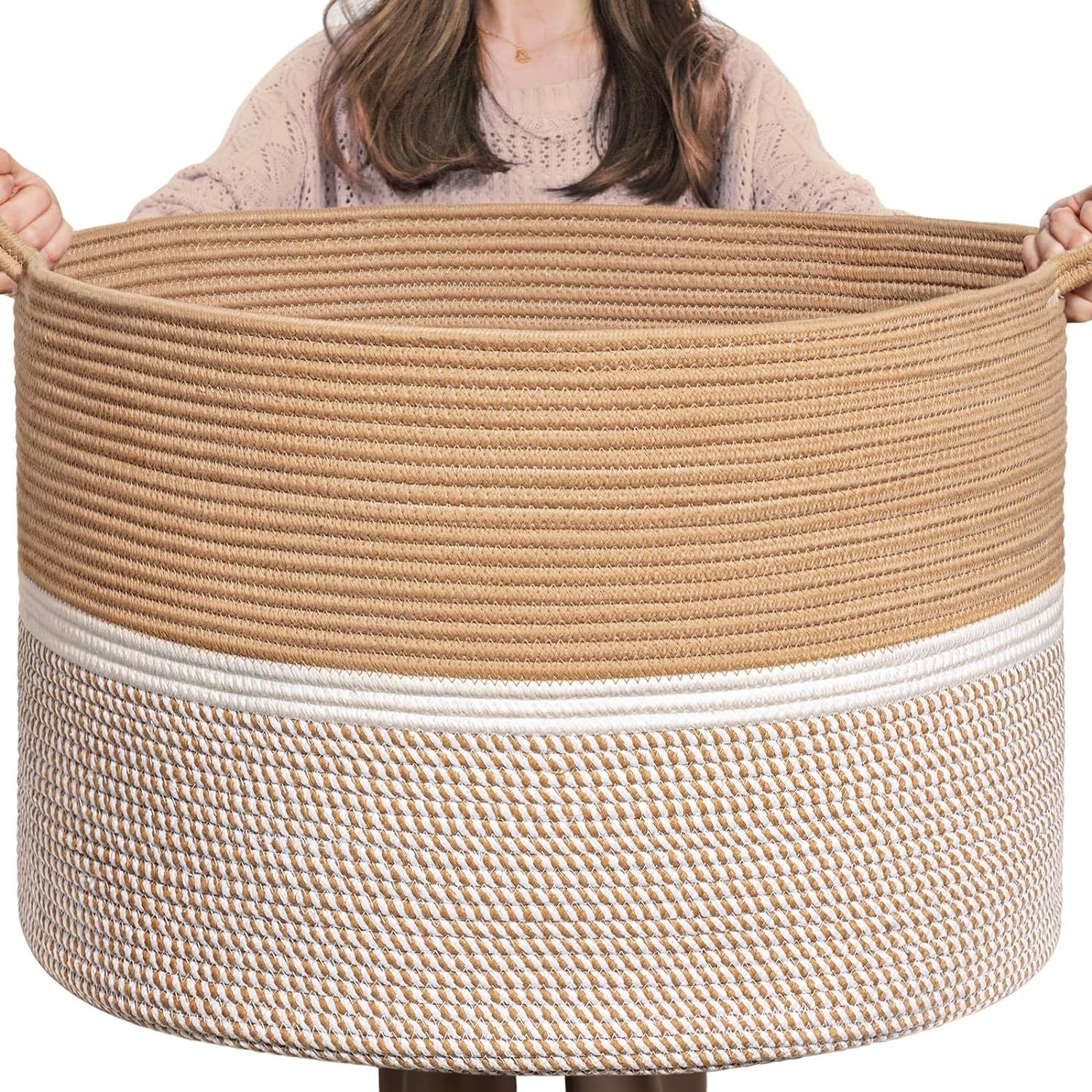ChicVita XXL Cotton Rope Woven Basket