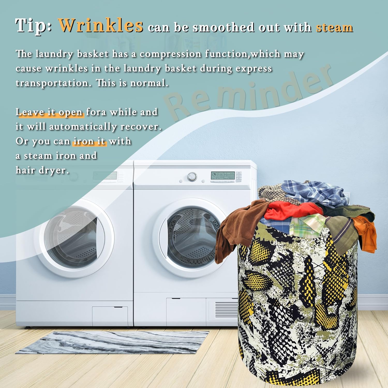Retro Animal Snake Laundry Hamper
