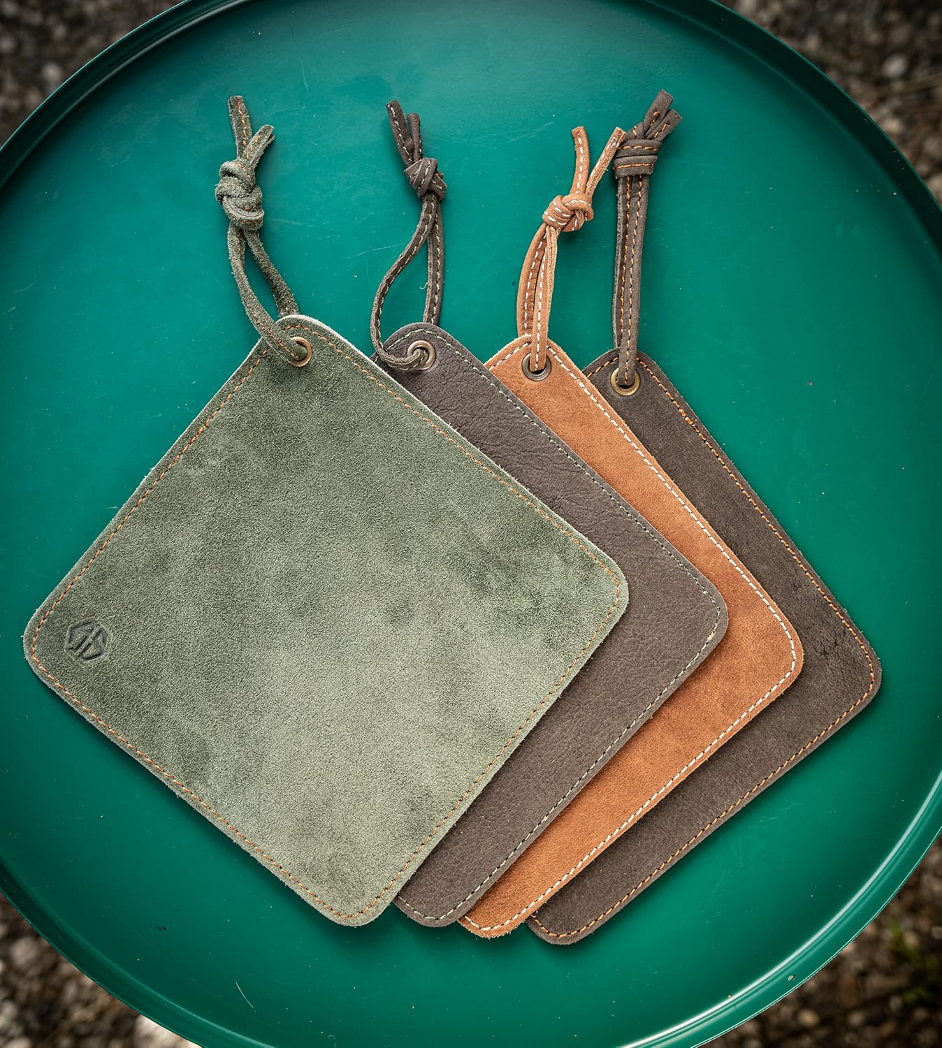 Buffalo Leather Potholders Heat-Resistant Double Layered
