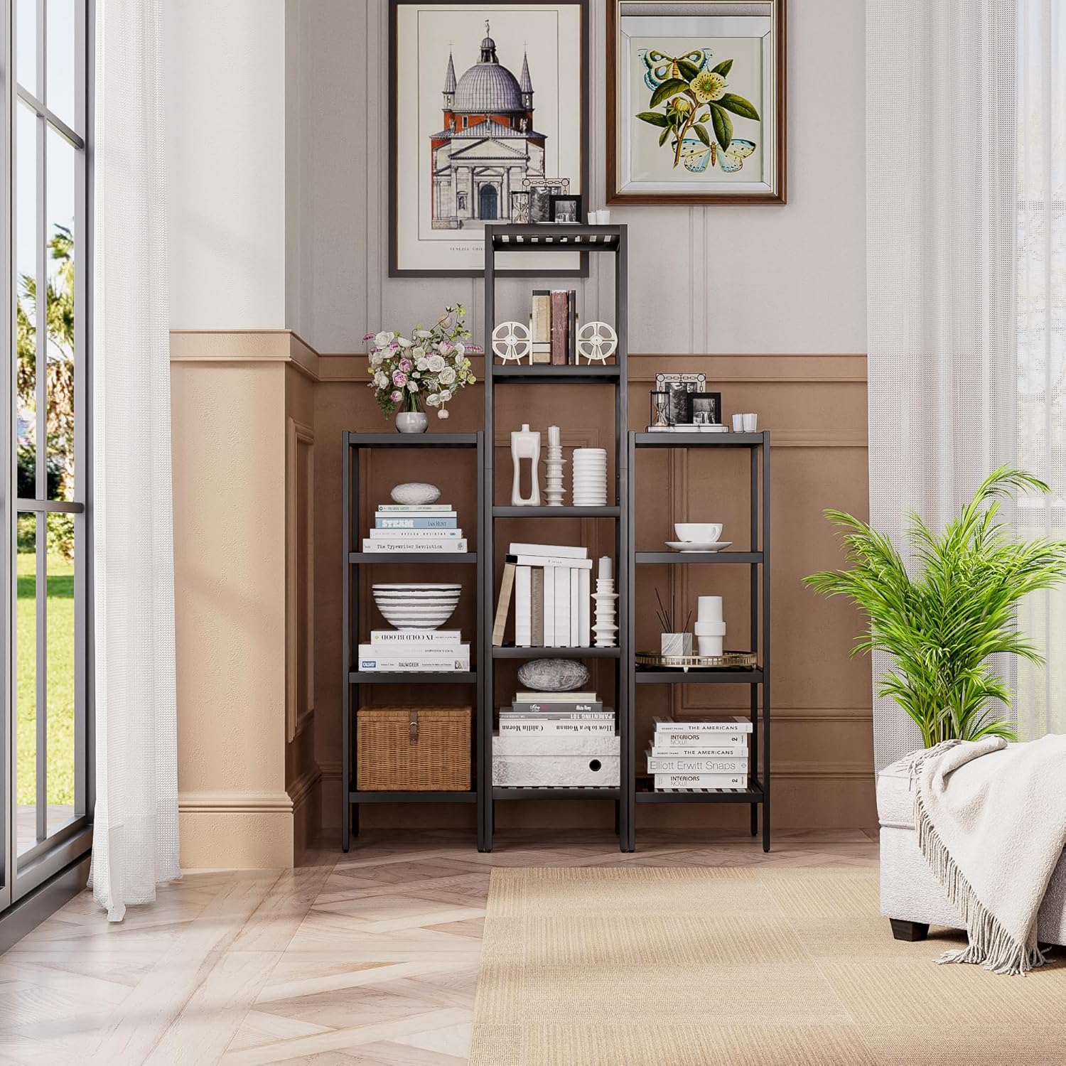SMIBUY Bamboo Storage Shelf