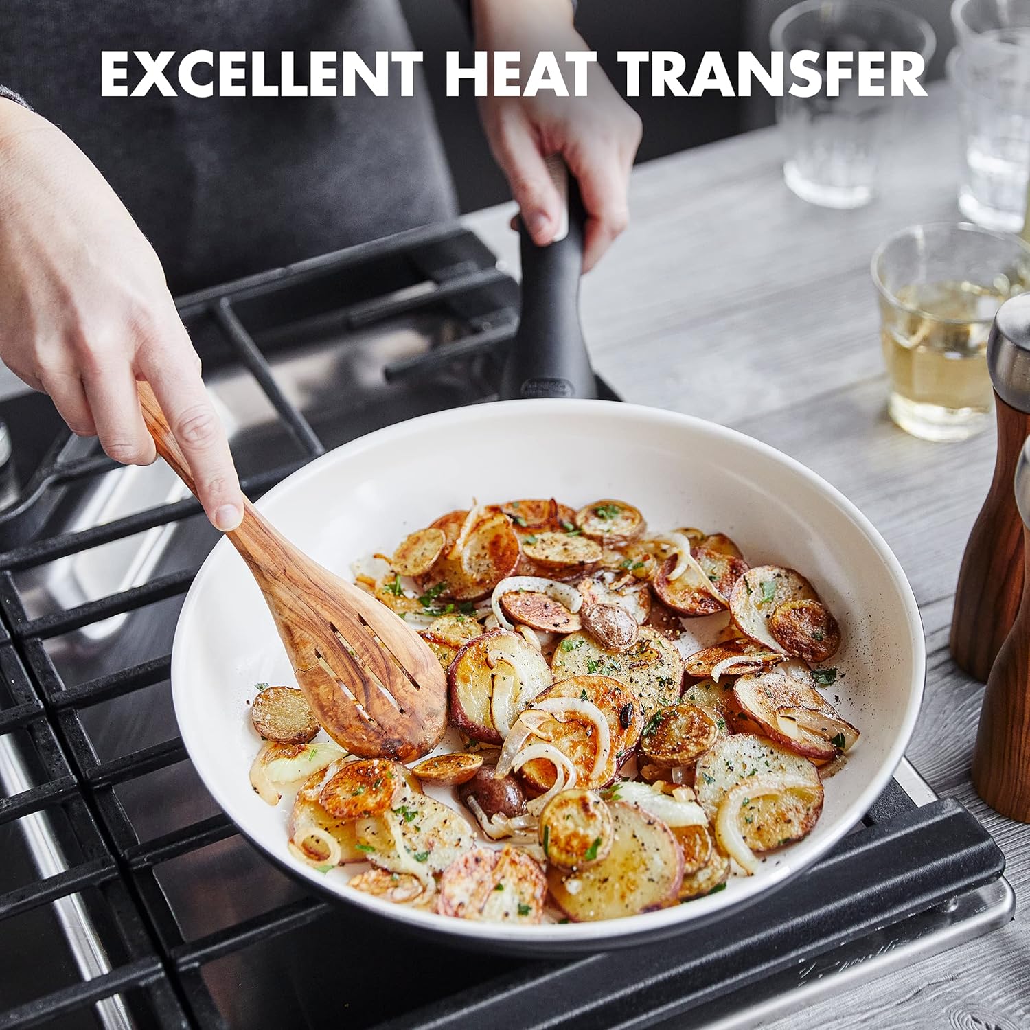 GreenPan Rio 8 10 Skillet Set PFOA-Free Nonstick bakelite Handles