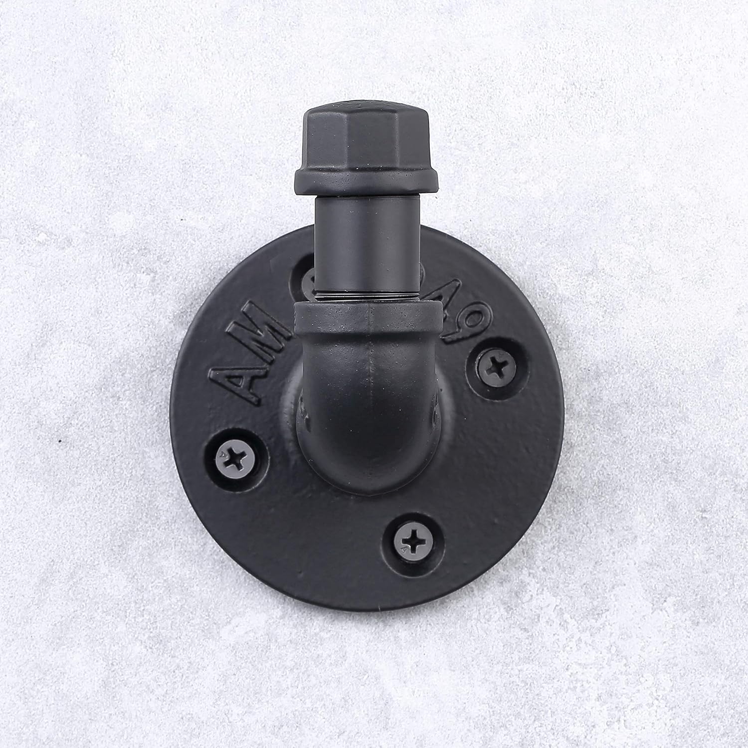 Industrial Style Metal Towel Hook Black Durable and Multi-Purpose