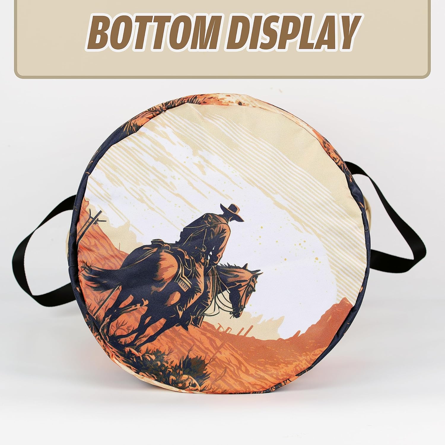 Western Cowboy Style Folding Laundry Basket