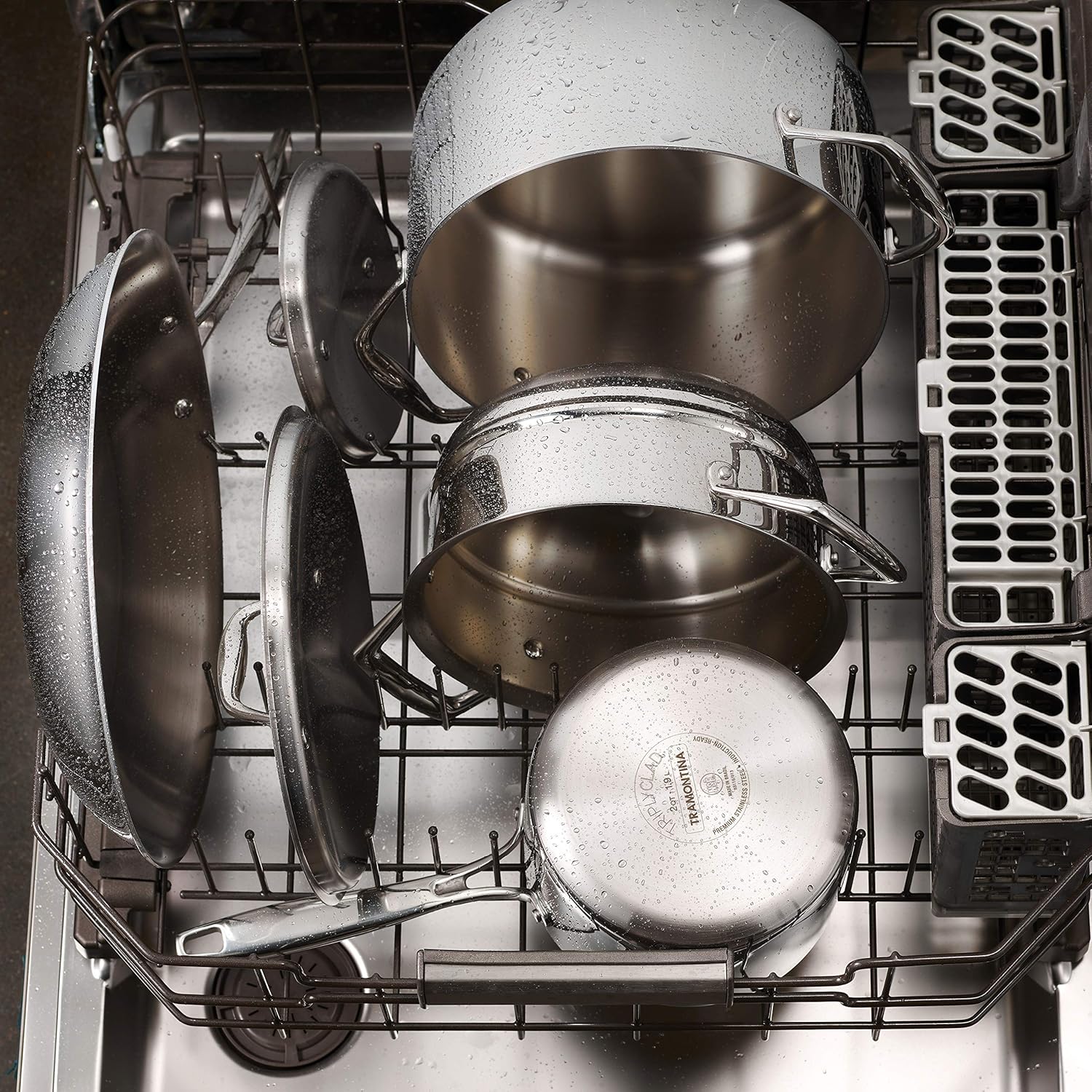 Tramontina Tri-Ply Clad Stainless Steel 4-Quart Sauce Pan with Lid