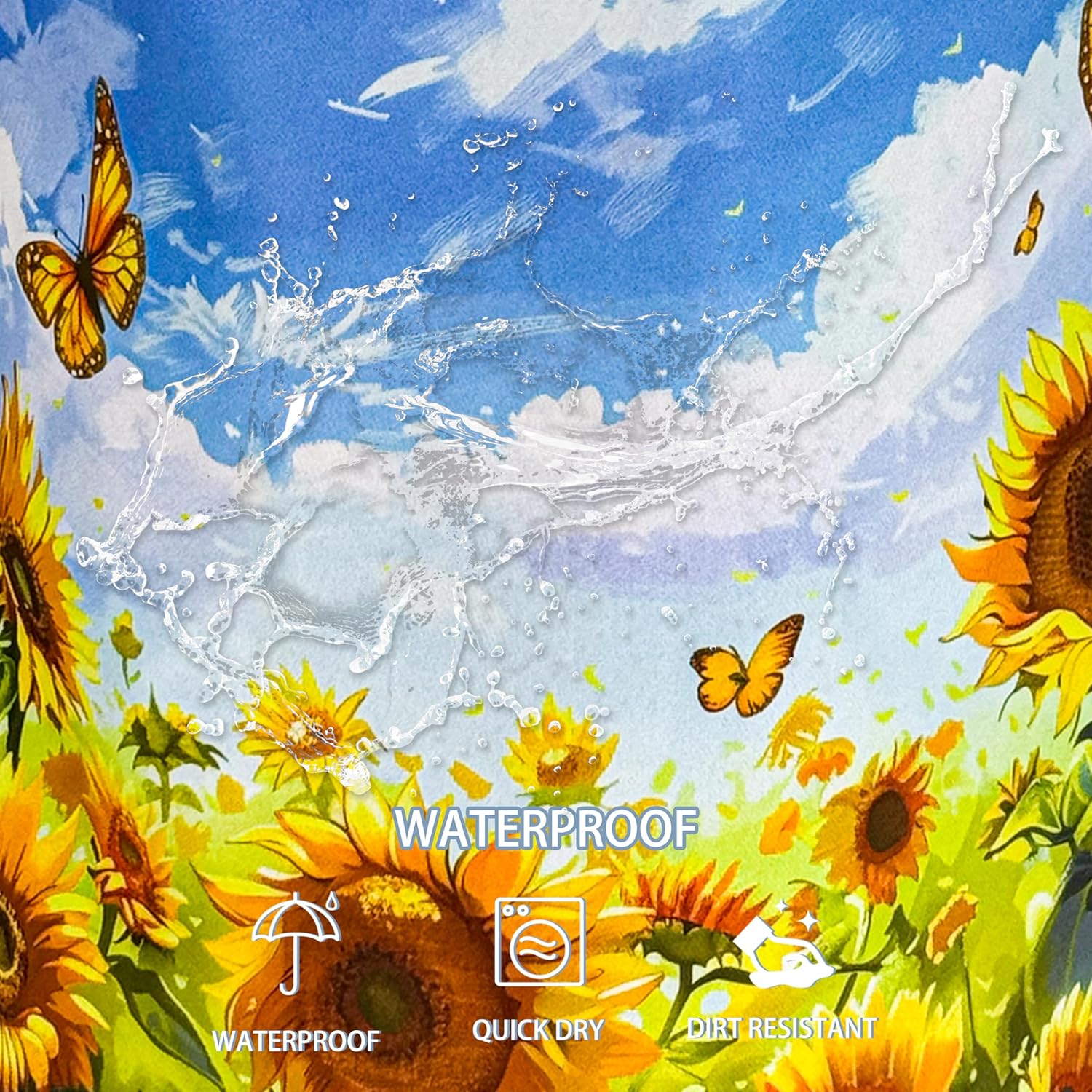 Sunflowers Butterflies Storage Basket