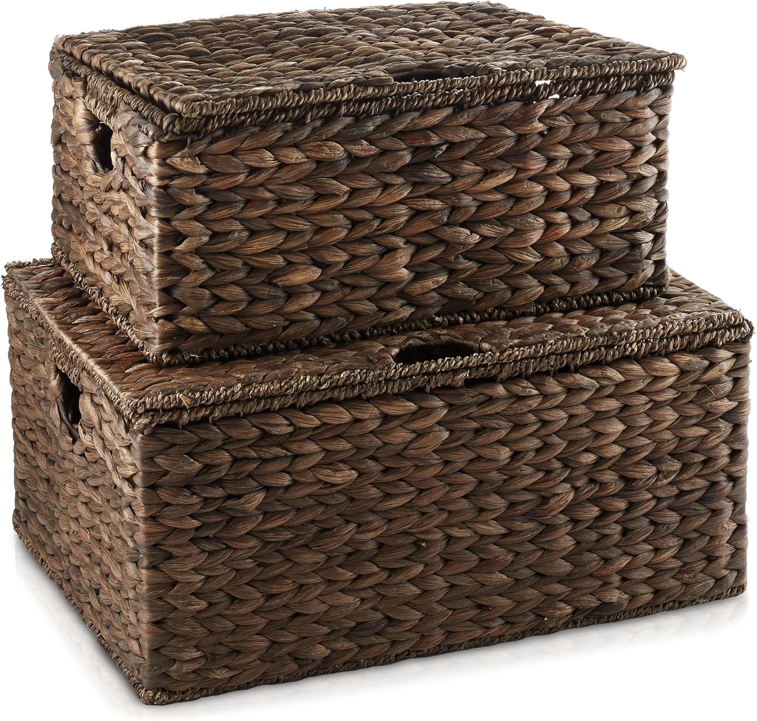 Casafield Water Hyacinth Storage Basket Set Eco-Friendly Stylish Multipurpose Organizer