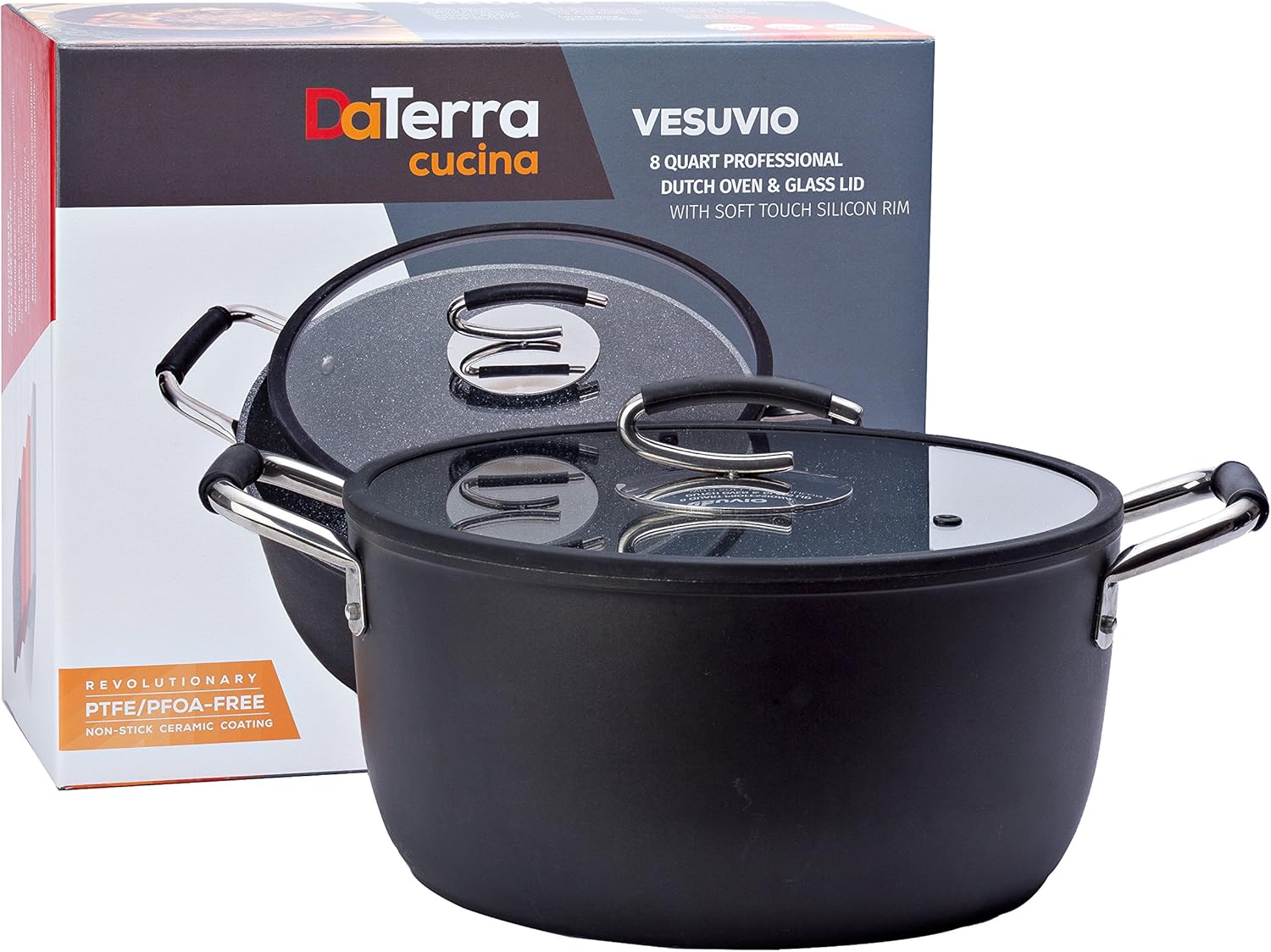 DaTerra Cucina 8 Qt Nonstick Dutch Oven with Lid