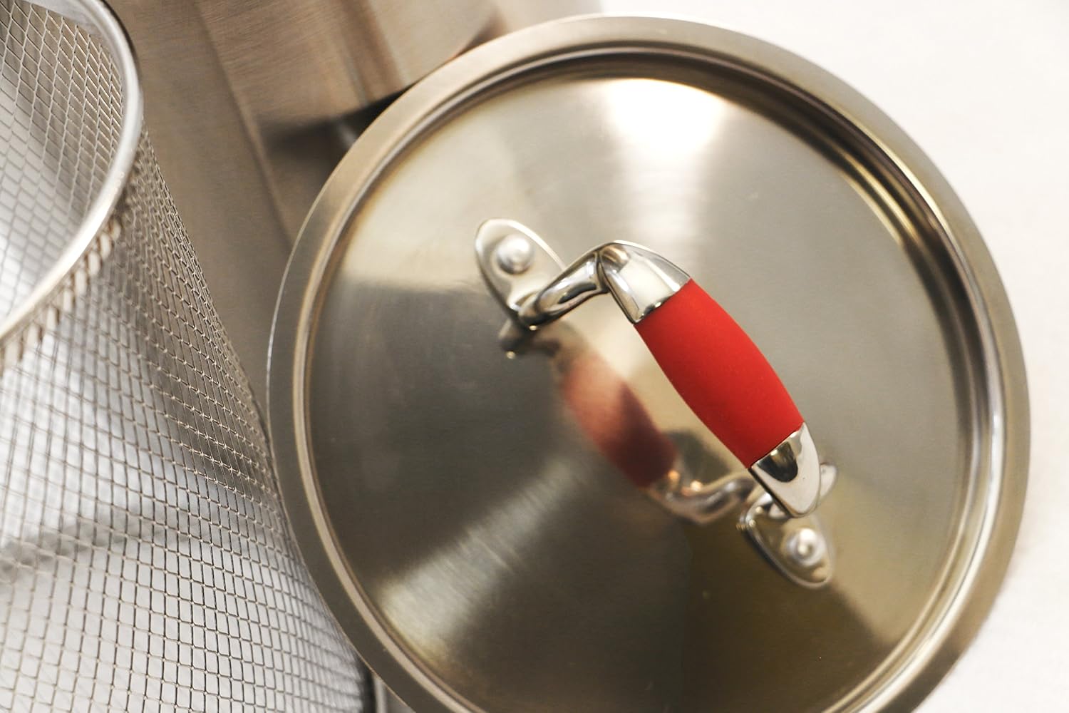 Stainless Steel 45 Qt Stockpot Set with Basket and Lid