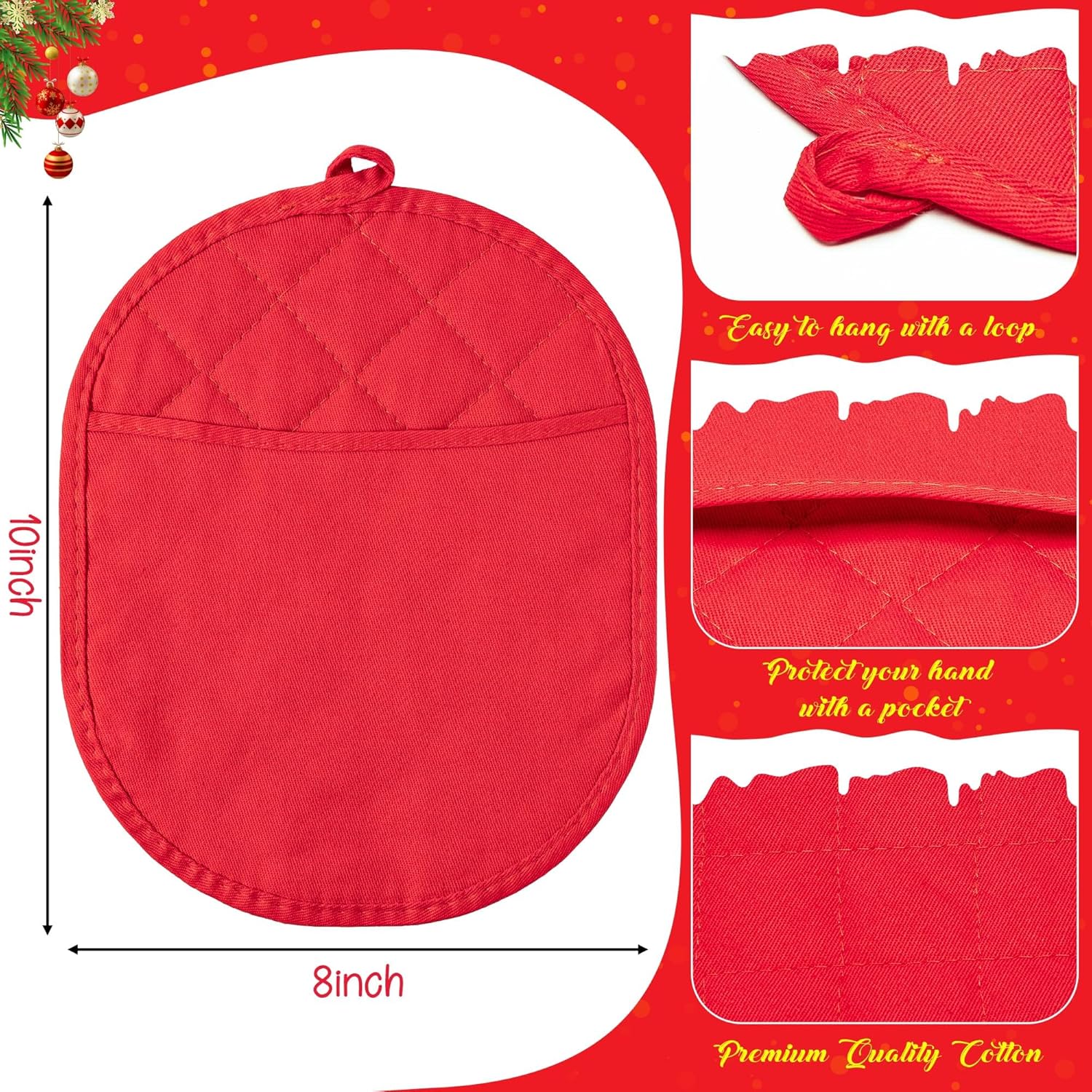 R HORSE 6Pcs Christmas Pot Holders