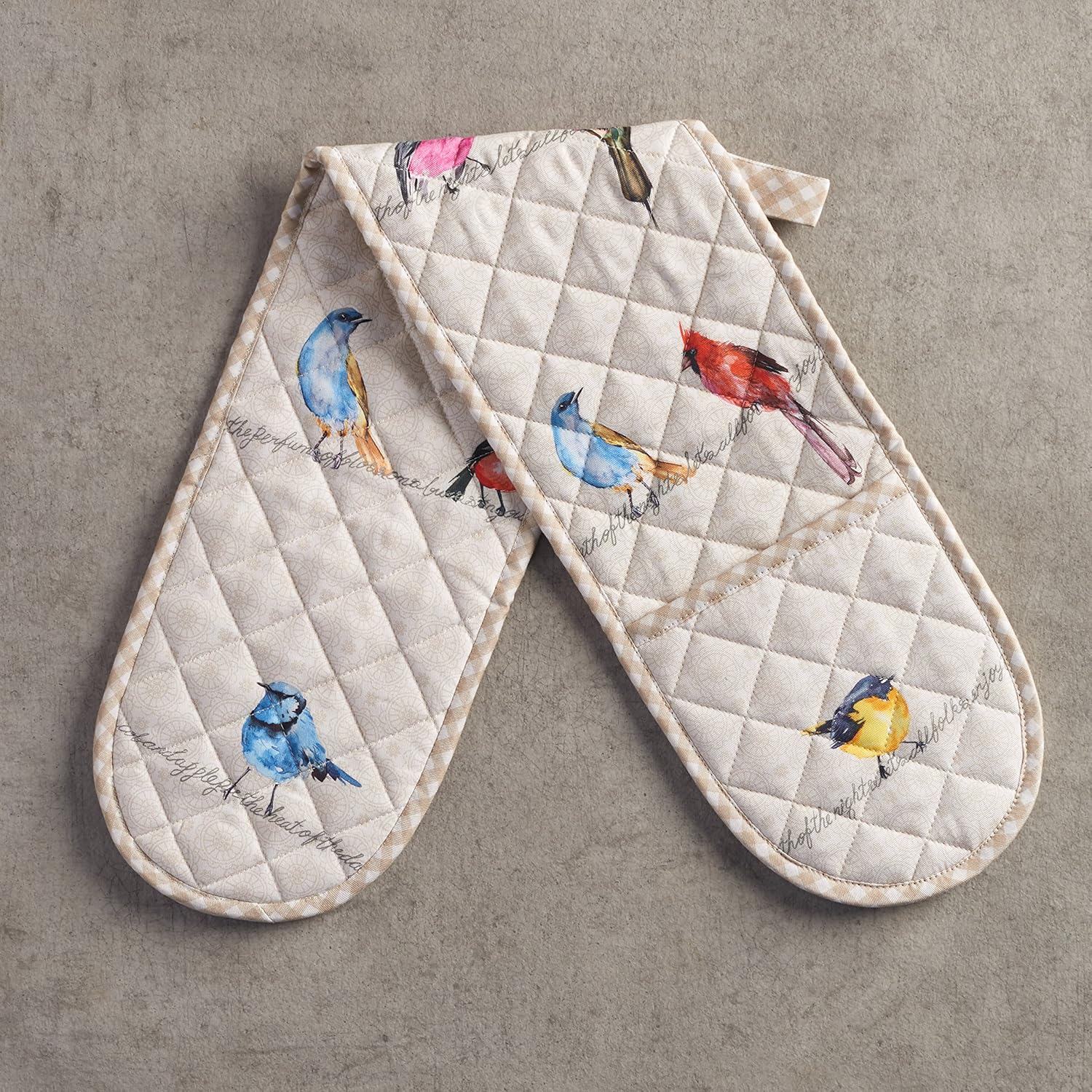 Premium 100 Cotton Double Oven Mitts for Bakers Chefs