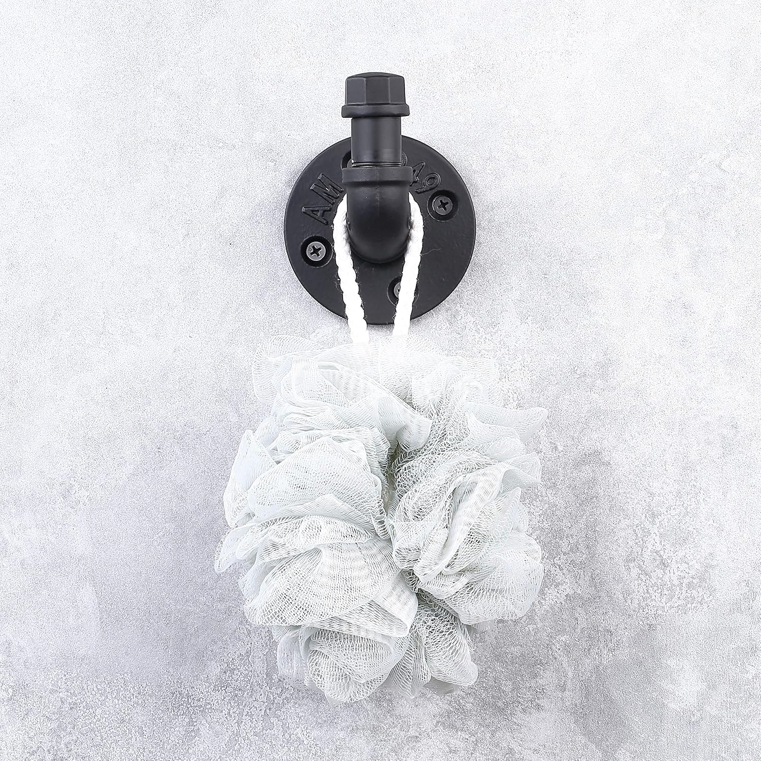 Industrial Style Metal Towel Hook Black Durable and Multi-Purpose